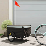 Vidaxxl remorque à vélo 45 kg fer noir et gris