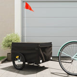 Vidaxl Bicycle Trailer 45 kg di ferro nero