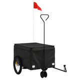 VidaXL remorque à vélo 30 kg fer noir