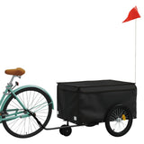 VidaXL remorque à vélo 30 kg fer noir