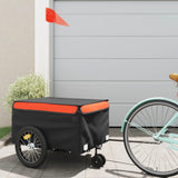 Vidaxl Bicycle Trailer 45 kg jern svart og oransje