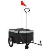 Vidaxxl remorque à vélo 45 kg fer noir et gris