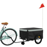 Vidaxxl remorque à vélo 45 kg fer noir et gris