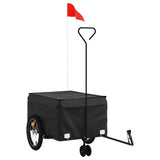VidaXL remorque à vélo 45 kg fer noir