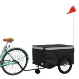 Vidaxxl remorque à vélo 45 kg fer noir et gris