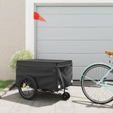 VidaXL remorque à vélo 45 kg fer noir