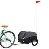 Vidaxl Bicycle Trailer 30 kg de fer noir