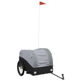 Vidaxl Bicycle Trailer 45 kg de fer noir et gris