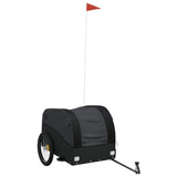 Vidaxl Bicycle Trailer 45 kg de fer noir