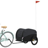 Vidaxl Bicycle Trailer 45 kg de fer noir