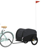 Vidaxl Bicycle Trailer 45 kg di ferro nero