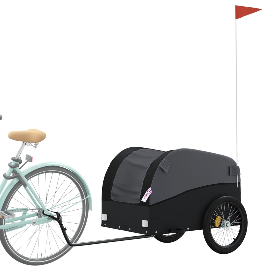 BIDAXL Cykel trailer 45 kg järnsvart