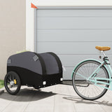 Vidaxl Bicycle Trailer 45 kg de fer noir