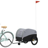 Vidaxl Bicycle Trailer 45 kg železa černá a šedá