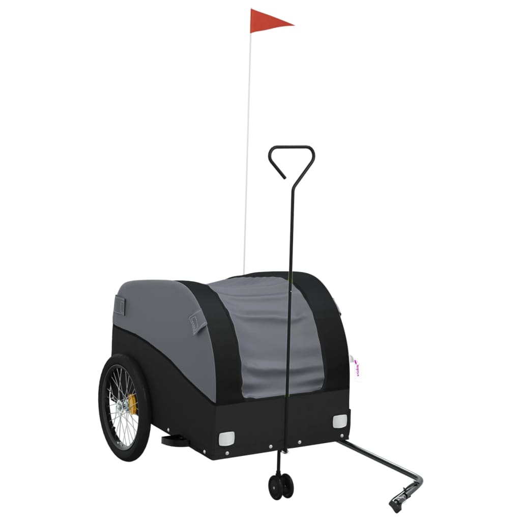 Vidaxl Bicycle Trailer 45 kg di ferro nero