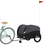 VidaXL remorque à vélo 45 kg fer noir