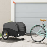 VidaXL remorque à vélo 45 kg fer noir