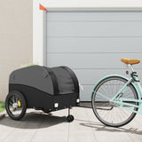 Vidaxl Bicycle Trailer 45 kg di ferro nero