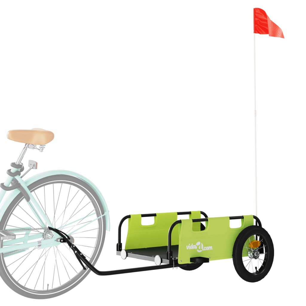 Vidaxl Biciclo Trailer Oxford Fabric and Iron Green