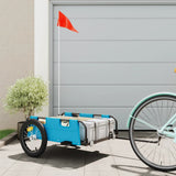 Vidaxl Bicycle Trailer Oxford Fabric et Bleu en fer