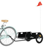 Vidaxl Bicycle Trailer Tessuto di Oxford e Iron Black