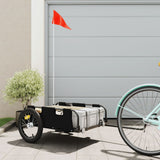 Vidaxl Bicycle Trailer Oxford Fabric et Black de fer
