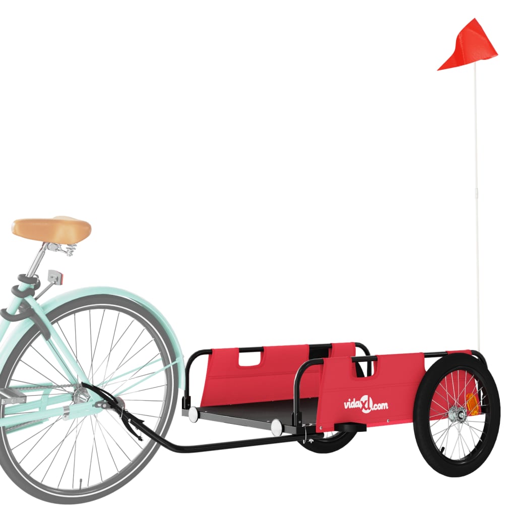 Vidaxl bicycle trailer Oxford fabric and iron red