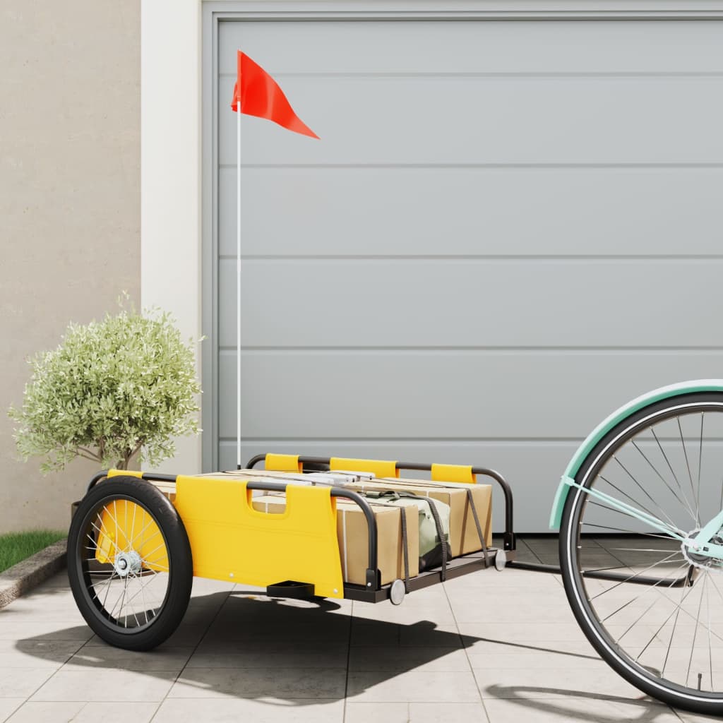 BIDAXL BICYCLE TRAILER Oxford Fabric and Iron Yellow