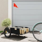 Vidaxl remorque vélo tissu oxford et fer noir