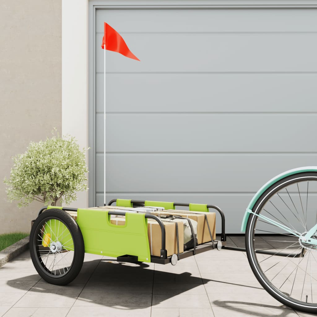 Vidaxl bicycle trailer Oxford fabric and iron green