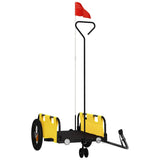 Vidaxl remorque vélo tissu oxford et fer jaune