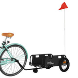 Vidaxl remorque vélo tissu oxford et fer noir