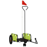 VidaXL remorque de vélo tissu oxford et vert fer