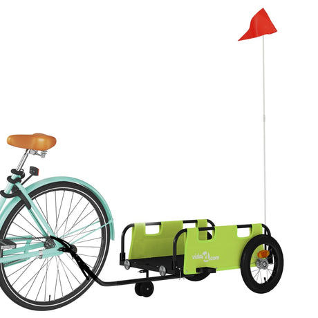 VidaXL remorque de vélo tissu oxford et vert fer