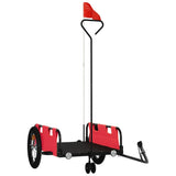 Vidaxl remorque vélo tissu oxford et fer rouge