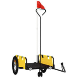Vidaxl remorque vélo tissu oxford et fer jaune