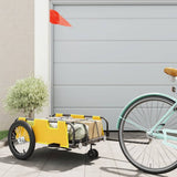 Vidaxl remorque vélo tissu oxford et fer jaune