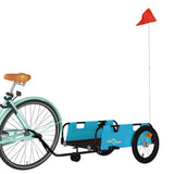 Vidaxl remorque vélo tissu oxford et fer bleu
