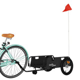 Vidaxl remorque vélo tissu oxford et fer noir