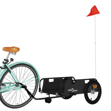 Vidaxl remorque vélo tissu oxford et fer noir