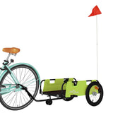 Vidaxl Bicycle Trailer Tessuto Oxford e Green di ferro