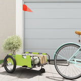 Vidaxl Bicycle Trailer Tessuto Oxford e Green di ferro