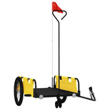 Vidaxl remorque vélo tissu oxford et fer jaune et noir