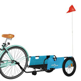 Vidaxl remorque vélo tissu oxford et fer bleu et noir