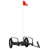 VidaXL remorque à vélo 122x53x31 cm fer noir