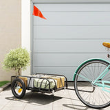 VidaXL remorque à vélo 122x53x31 cm fer noir