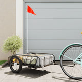 VidaXL remorque à vélo 126x63x34 cm fer noir