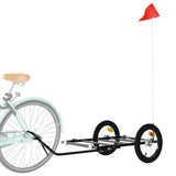 VidaXL remorque à vélo 126x63x34 cm fer noir