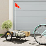 VidaXL remorque à vélo 126x63x34 cm fer noir