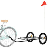 VidaXL remorque à vélo 135x68x37 cm fer noir
